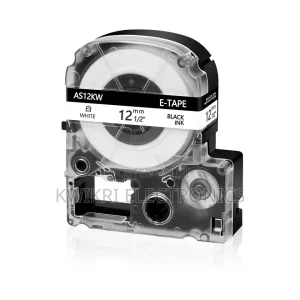 Epson Ss-12kw 12mm 8m Black on White Tape