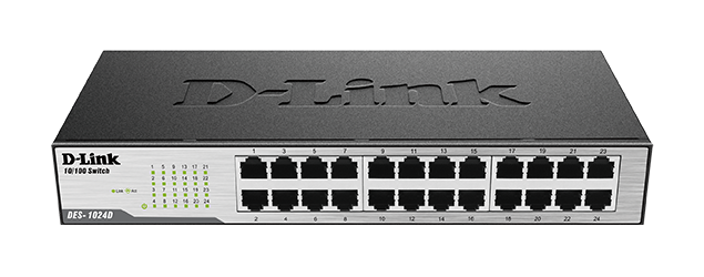 D-Link 24 port 10/100Mbps Unmanaged Switch DES-1024D