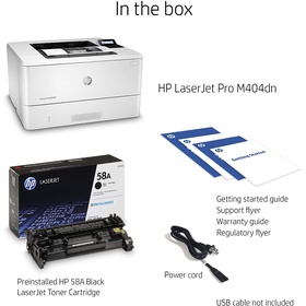 HP LaserJet Pro M404dn Monochrome Laser Printer with Built-In Ethernet & Double-Sided Printing - Built-in Ethernet (W1A53A) - Image 3