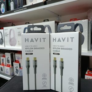 HAVIT ClearSpeed 60W USB-C to USB-C Braided Cable – CB6240