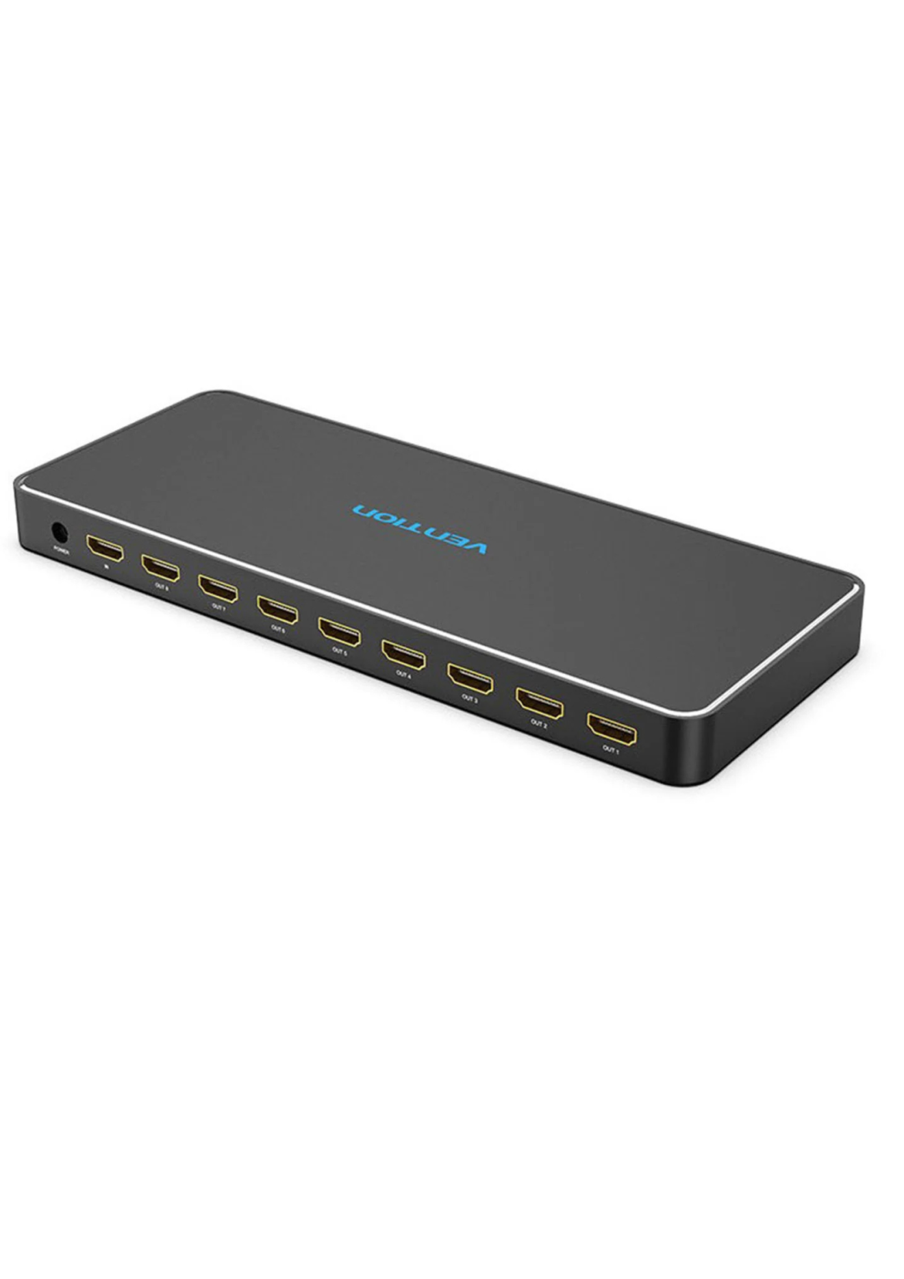 vention 4K 1×8 HDMI Splitter Black Aluminum Alloy Type
