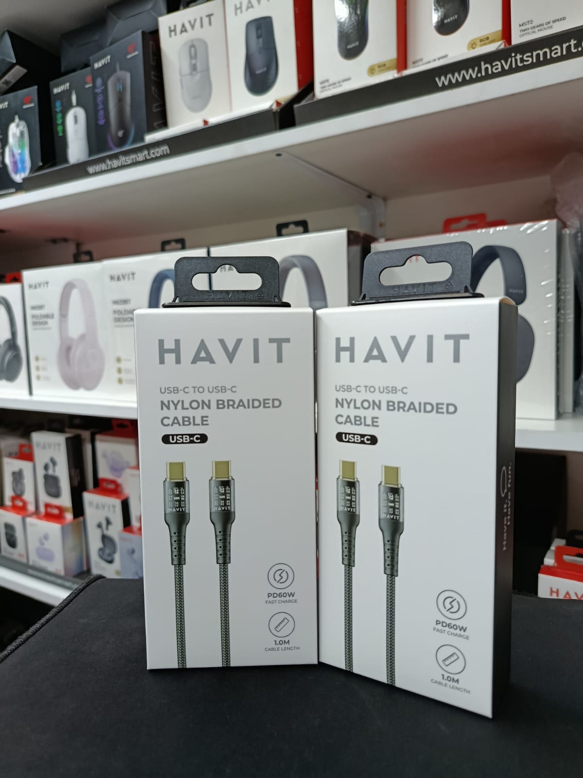 HAVIT ClearSpeed 60W USB-C to USB-C Braided Cable – CB6240