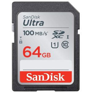 SanDisk Ultra microSDXC 64GB 100MB/s Class 10 UHS-I.