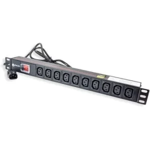 PDU10-W-10-B MTN 10-way Uk plug PDU Black.
